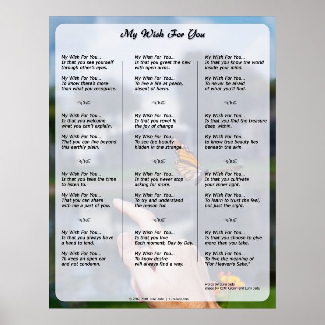 Póster My Wish For You (New version) Poster (Frente)