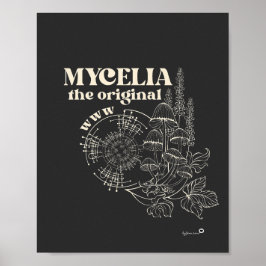 Póster Mycelia el diseño retro original de WWW