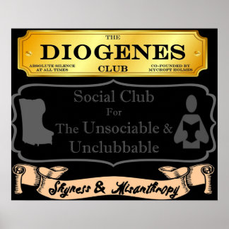 Póster Mycroft Holmes Diogenes Club Para Unsociable
