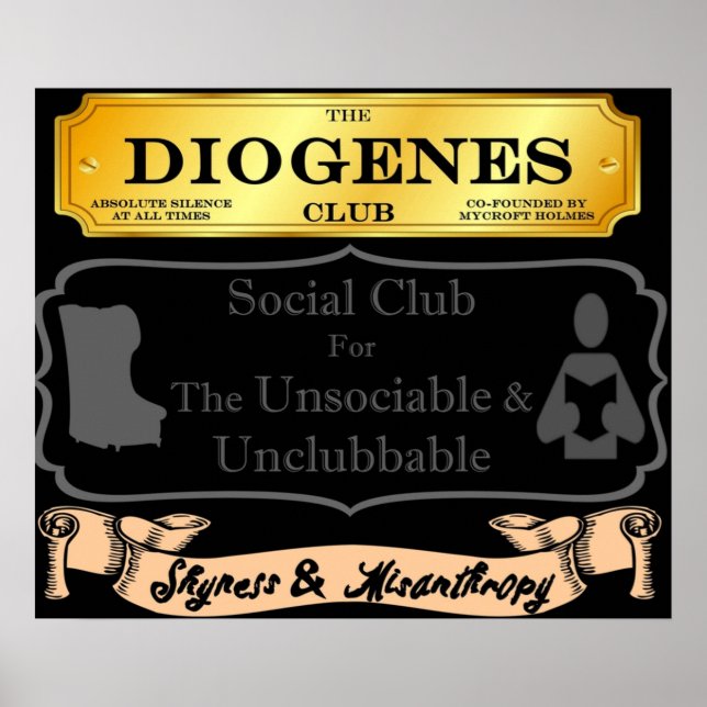 Póster Mycroft Holmes Diogenes Club Para Unsociable (Frente)