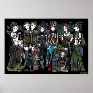 Póster Myka Jelina Fe del circo tribal gótico Steampunk