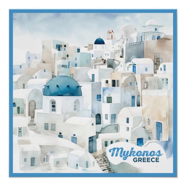 Póster Mykonos Grecia (Anverso)