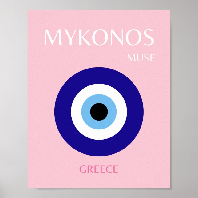 Póster Mykonos Muse, Mykonos, Pink (Frente)