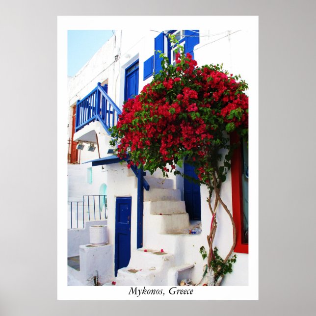 Póster Mykonos, POSTER de Grecia (Frente)