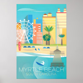 Póster Myrtle Beach, Carolina del Sur Imprimir