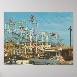 Póster Myrtle Beach, SC ~ 1960 ~ parque de delfines gay