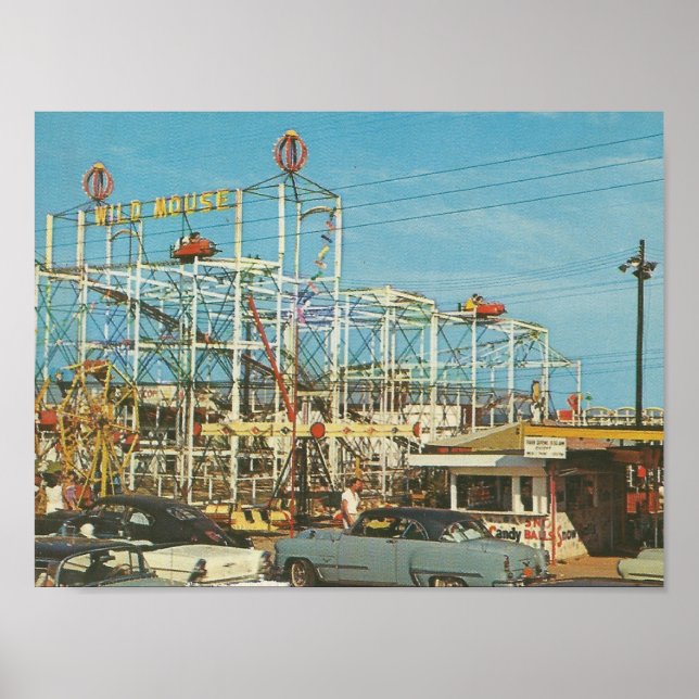 Póster Myrtle Beach, SC ~ 1960 ~ parque de delfines gay (Frente)