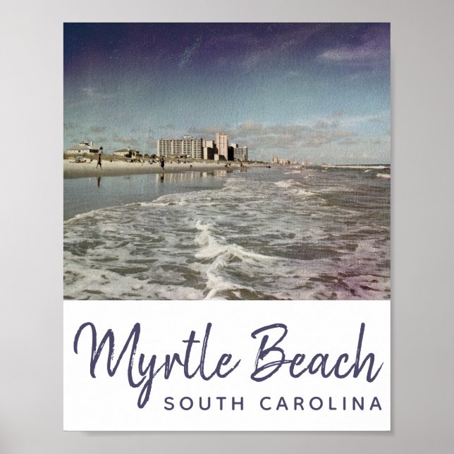 Póster Myrtle Beach South Carolina Vintage (Frente)