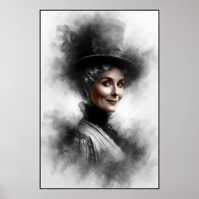Póster Mysterious Victorian Woman Portrait Art (Frente)