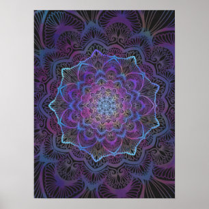 Póster Mystic Bloom Mandala