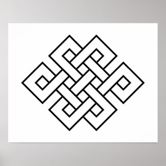 Póster Mystic Knot - B&W 1