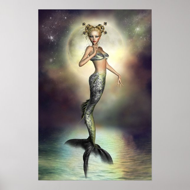 Póster Mystic Moon Mermaid (Frente)