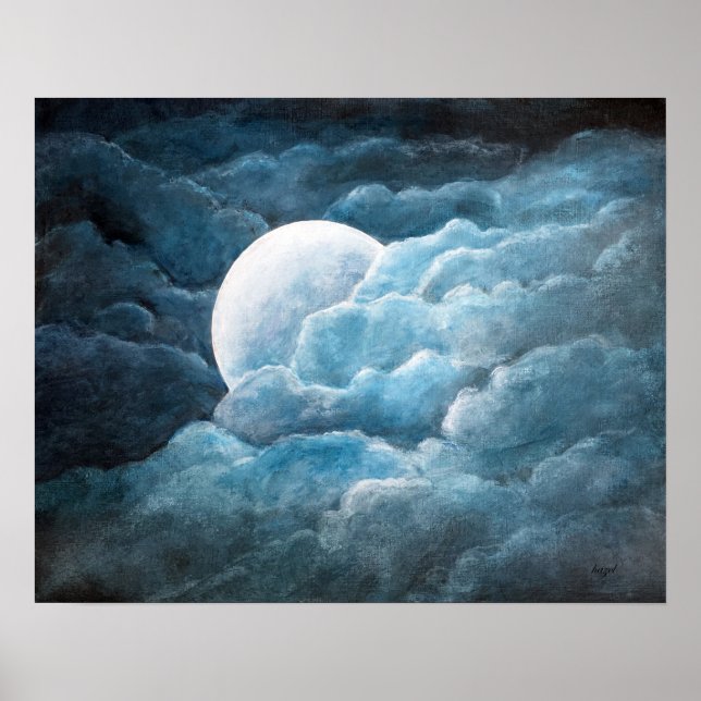 Póster Mystic, Moonlight, Moon, From Original Painting (Frente)