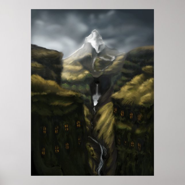 Póster Mystic Mú lagljú fur: Cañón islandés Wonderland (Frente)