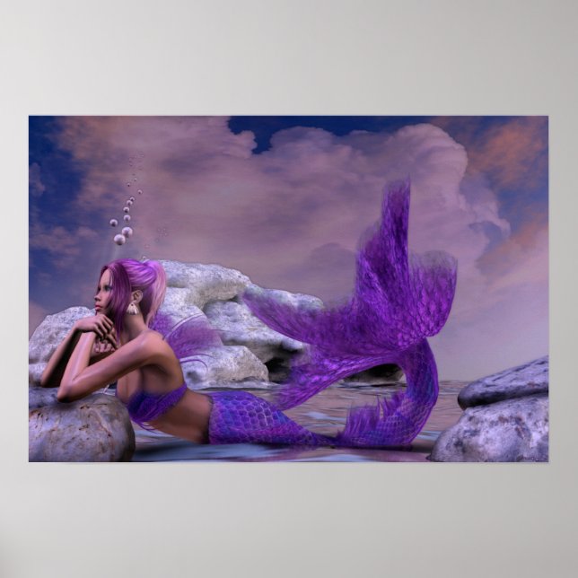 Póster Mystic Siren Fantasy Mermaid Artwork (Frente)