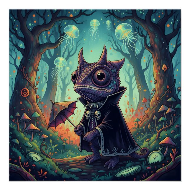 Póster Mystical Chameleon (Anverso)