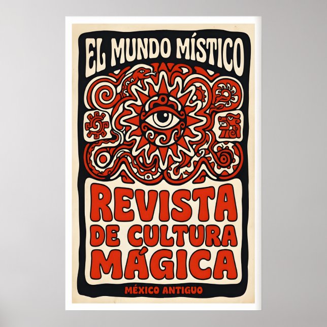 Póster Mystical Culture Art Print, Spanish Typography (Frente)
