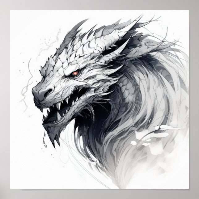 Póster Mystical Guardian: Majestuoso Poster Dragón (Frente)
