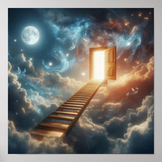Póster Mystical Ladder to Celestial Gateway