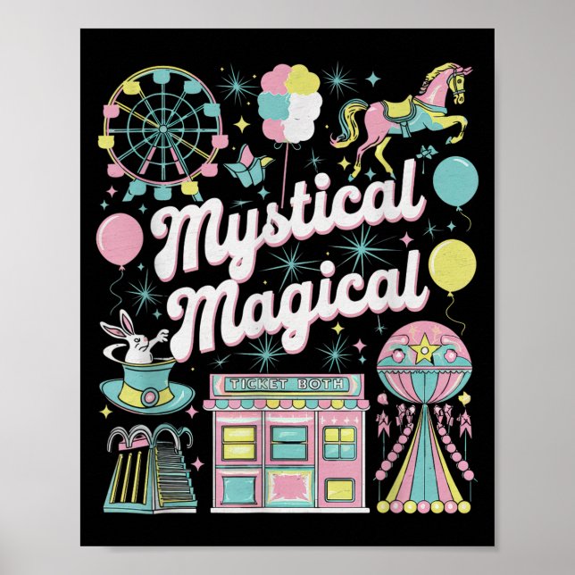 Póster Mystical Magical Retro Aesthetic Space Gift Men Wo (Frente)