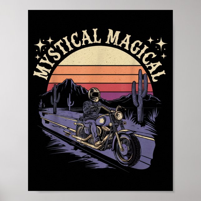 Póster Mystical Magical Retro Aesthetic Space Gift Men Wo (Frente)