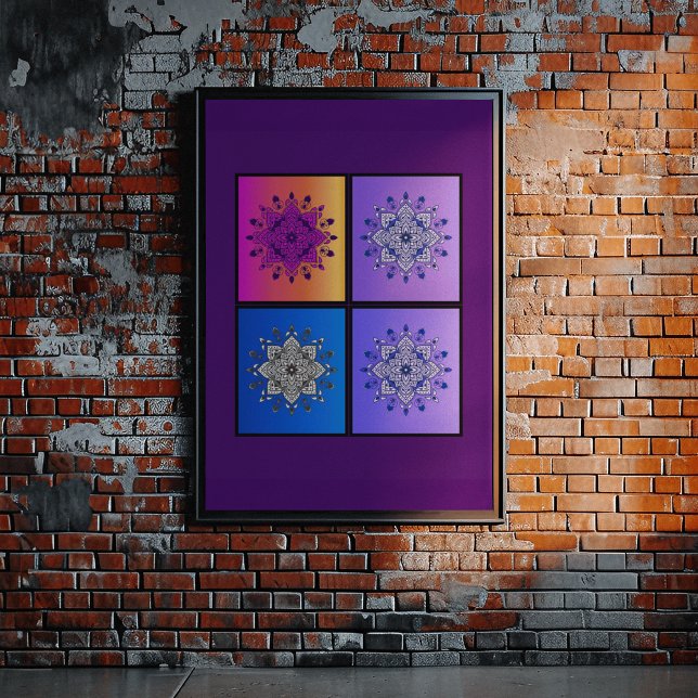 Póster Mystical Mandala Quartet: Atardecer a medianoche (Subido por el creador)