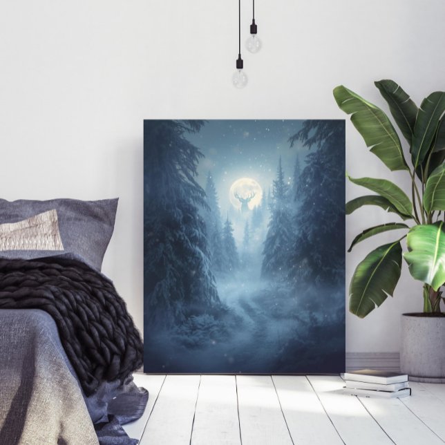 Póster Mystical Surreal Snowy Forest Art Print (Subido por el creador)