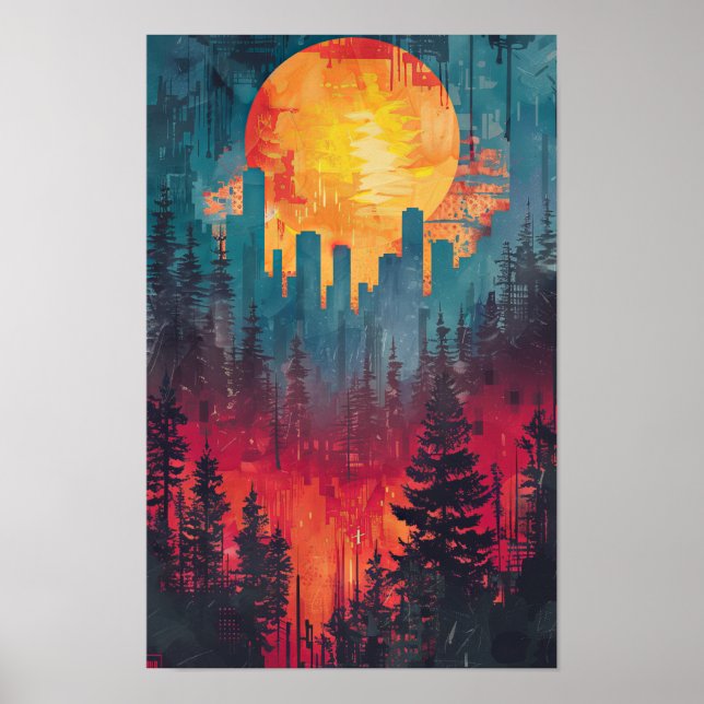 Póster Mystical Woods Sunset Poster (Frente)