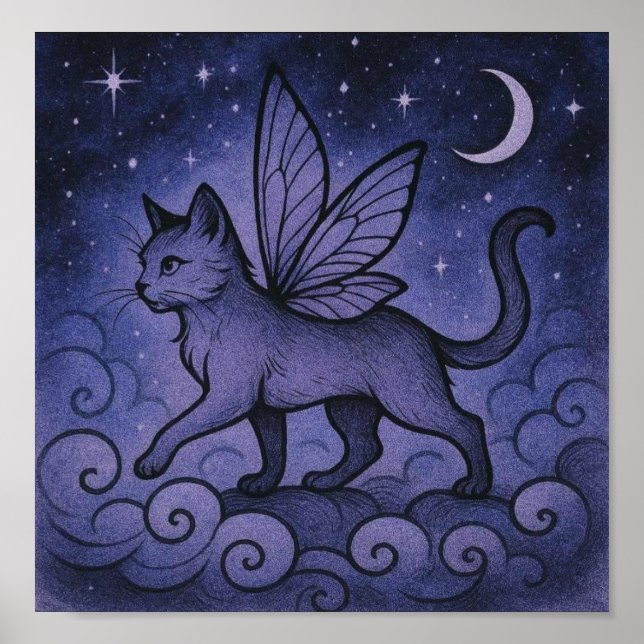 Póster MysticButterFlyCat (Frente)