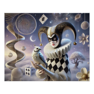 Póster Mystischer Harlekin im Traumland