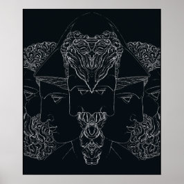 Póster Mythology Jupiter Minerva Hercules