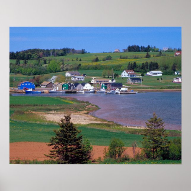 Póster N.A. Canadá, Isla del Príncipe Eduardo. Barcos est (Frente)