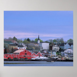 Póster N.A. Canadá, Nueva Escocia. Una vista de Lunenburg