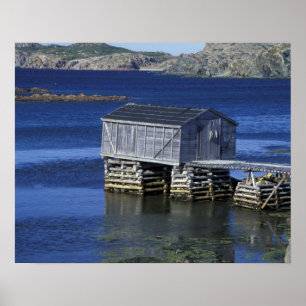 Póster N.A., Canadá, Terranova, Durrell. Pesca