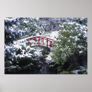 Póster N.A., EE.UU., Washington, Seattle. Puente lunar en