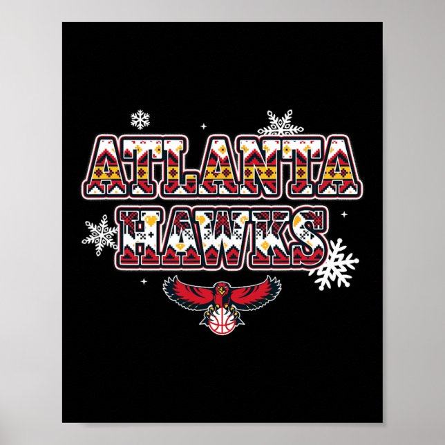 Póster N Atlanta Hawks Christmas Ugly Sweater  (Frente)