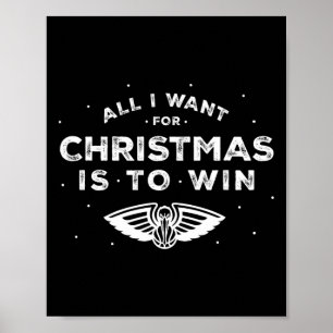 Póster N New Orleans Pelicans Navidad Todo lo que Quiero