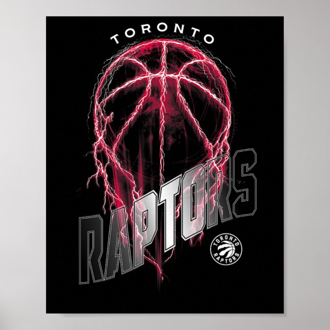 Póster N Toronto Raptors Lightning Bolt Sketll Logo  (Frente)