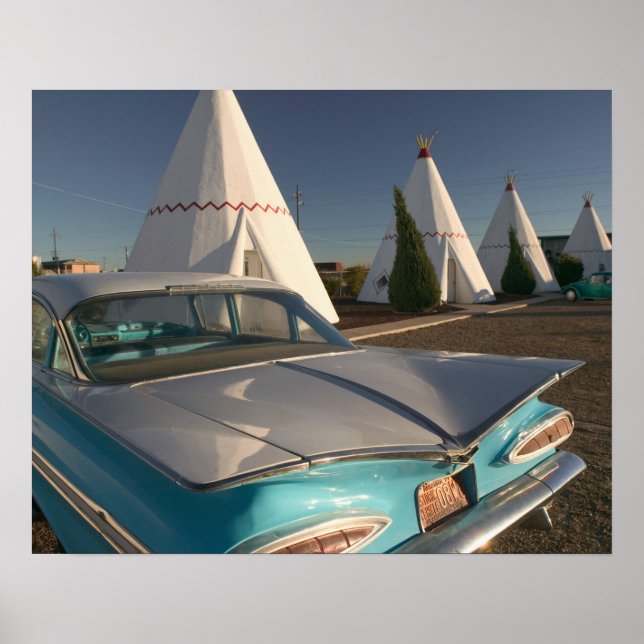 Póster NA, EE.UU., Arizona, Ruta de Holbrook 66, Wigwam 2 (Frente)