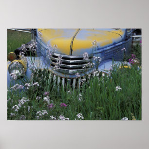 Póster NA, EE.UU., este de Washington, camión viejo con