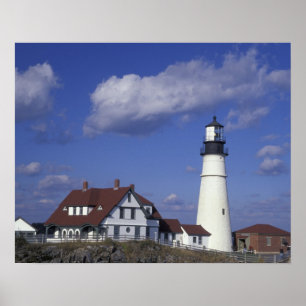 Póster NA, EE.UU., Maine, cerca de Portland Head