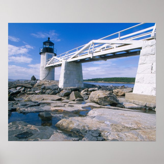 Póster NA, EE. UU., Maine, Port Clyde.  Marshall Point (Frente)