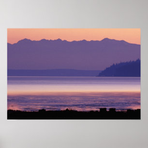 Póster NA, EE.UU., Washington, Conway. Montañas olímpicas