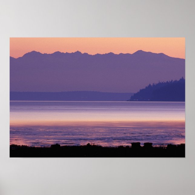 Póster NA, EE.UU., Washington, Conway. Montañas olímpicas (Frente)