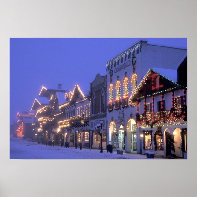 Póster NA, EE. UU., Washington, Leavenworth. Calle princi (Frente)