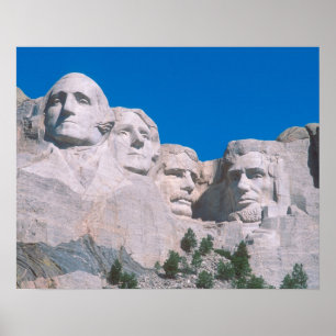 Póster NA, EEUU, SD, Mount Rushmore.