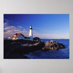 Póster NA, USA, Maine. Portland Head lighthouse.