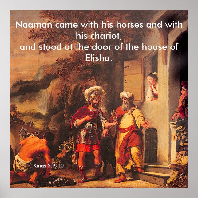 Póster Naaman curado por Elisha - Poster (Frente)