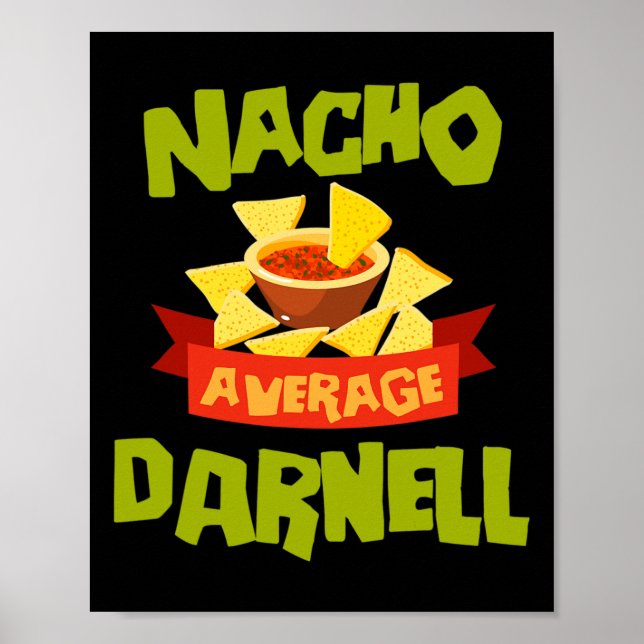 Póster Nacho Average Darnell Funny Birthday Personalized  (Frente)