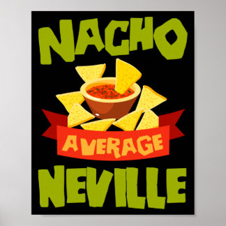Póster Nacho Average Neville Divertido Cumpleaños Persona